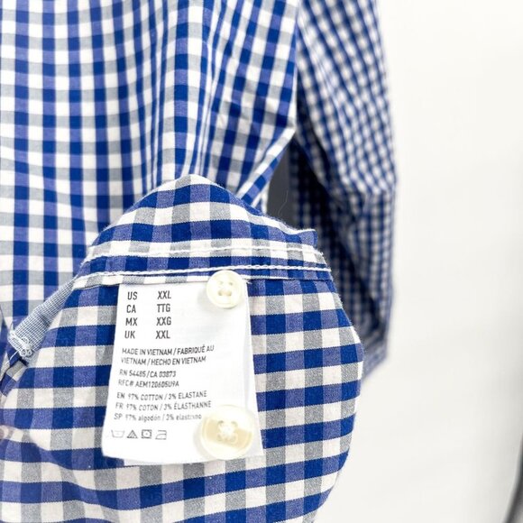 2/$30 American Eagle Classic Fit Collared Gingham Plaid Button Down Shirt AE XXL - Picture 7 of 7